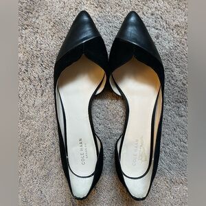 Cole Haan d’orsay flats, black velvet and leather size 7.5